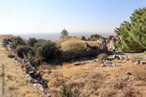 Wallpaper Mural beautiful landscape with the ruins of ancient greek city Priene in Turkey on the slopes of Mycale mountain Torontodigital.ca