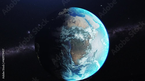 South America from space. Planet Earth zoom to South America continent