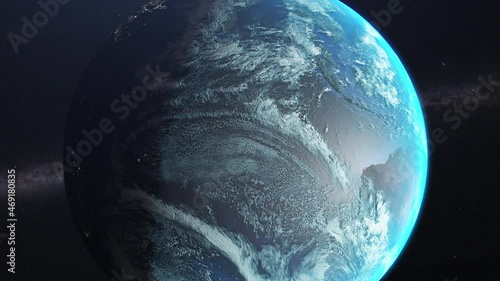 Antarctica, South Pole, Planet Earth zoom to South pole
