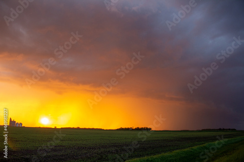 Orange Sunset in Manitoba, Canada © NZP Chasers