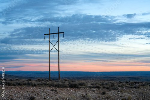 Power lines in Utah Desert