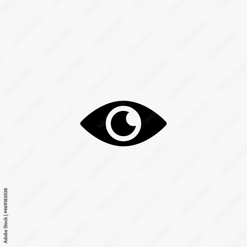 eye icon. eye vector icon on white background eye icon. eye vector icon on white background