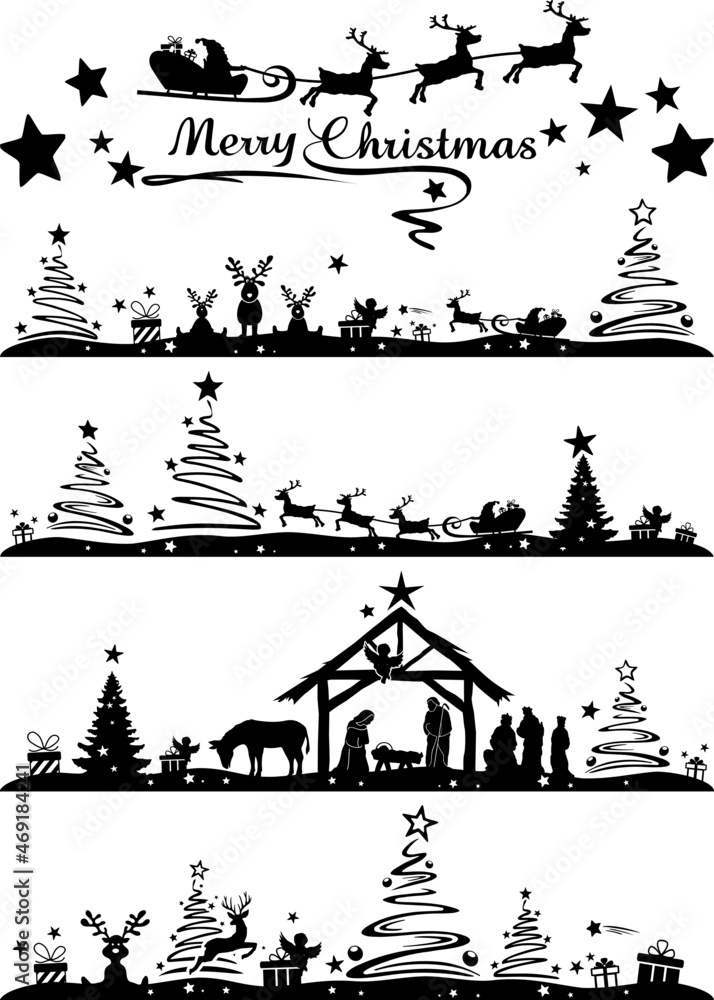 Christmas Silhouette Set