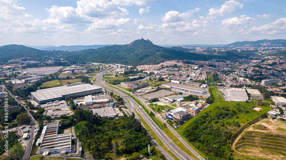 Pico do Jaraguá in Osasco, São Paulo, Brazil. Highest point in the city of São Paulo. With the Bandeirantes highway