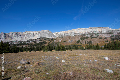 The Snowy Range mountains in Wyoming photo