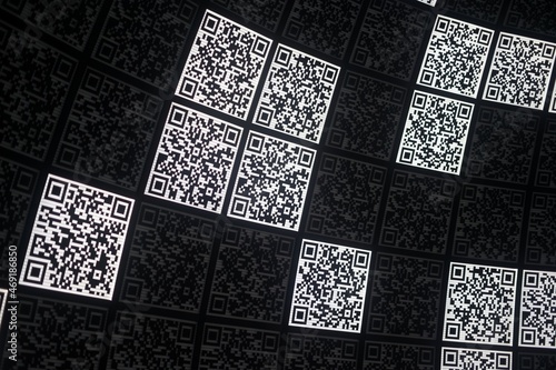 Lots of QR code on the wall