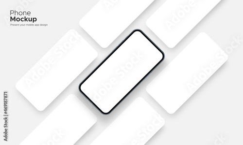 Smartphone Mockup With Blank App Screens. Concept for Showcasing Mobile App Screenshots. Vector Illustration