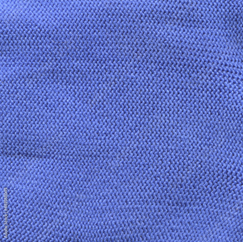 fabric texture of blue color background