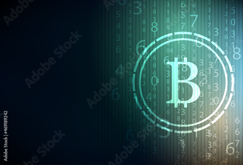 Technology vector bitcoin concept illustration desing