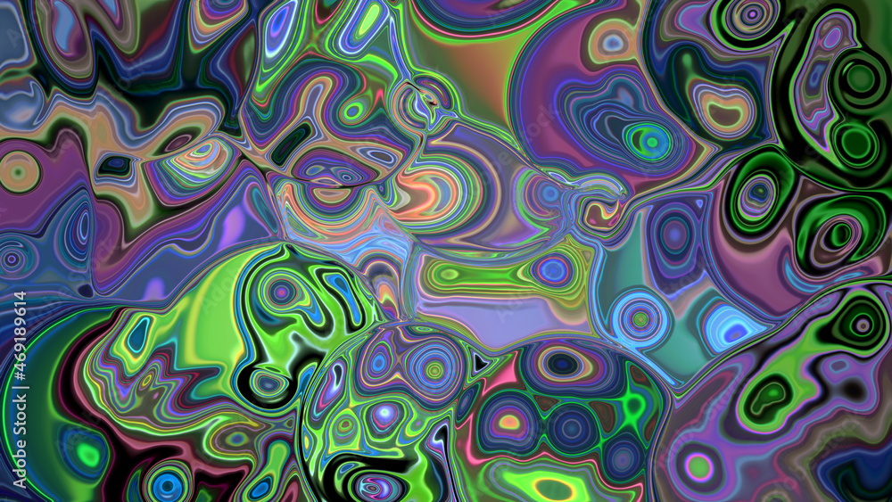 Abstract textured multicolored background with bubbles