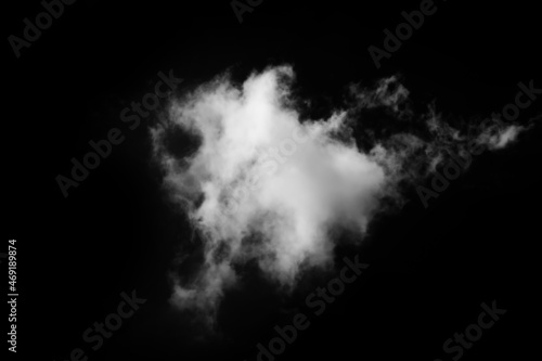 white cloud on black background. © ooddysmile