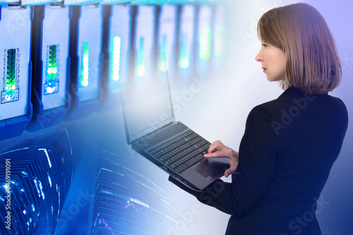 Woman sysadmin. System Infr...
