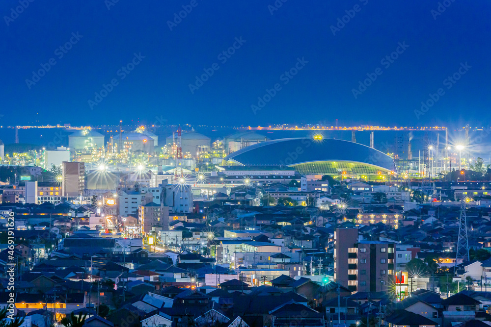 Fototapeta premium 四日市の工場夜景 
