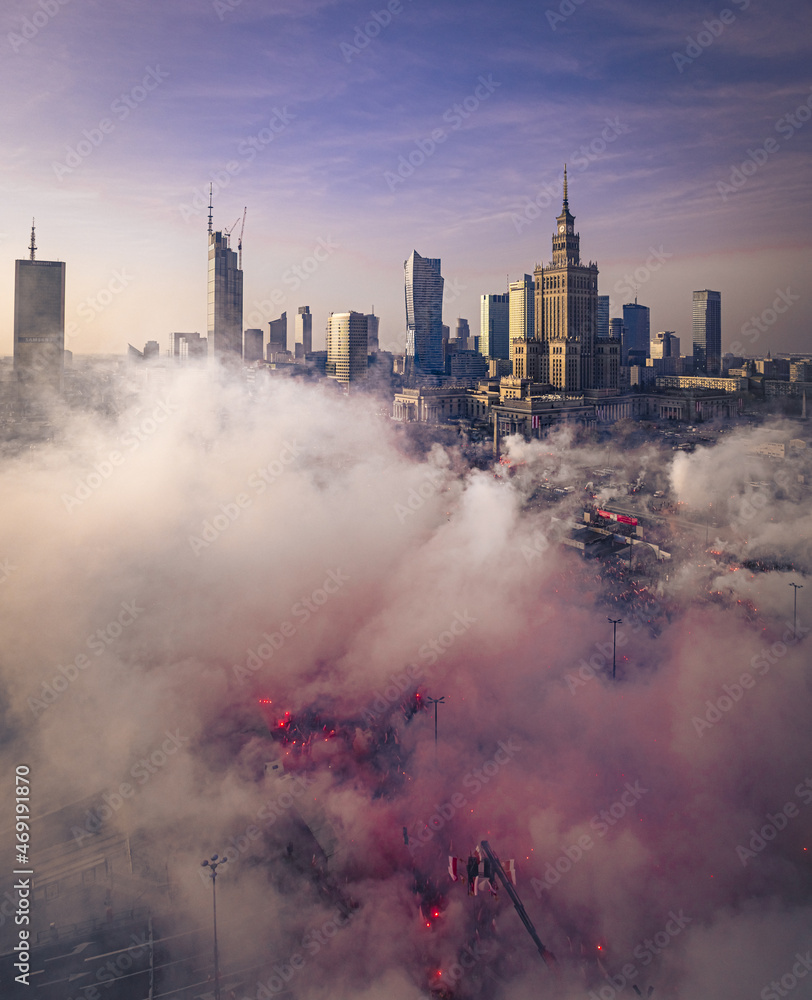 Warszawa, Dzień Niepodległości, rondo Dmowskiego