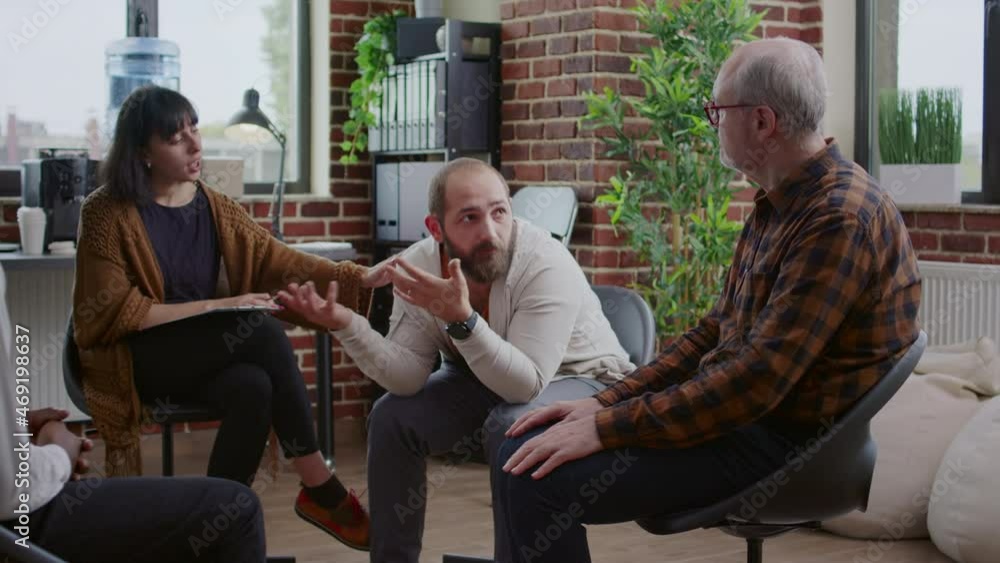 Anger In Recovery Alcohol addict sharing anger management issues with people at aa rehab ...