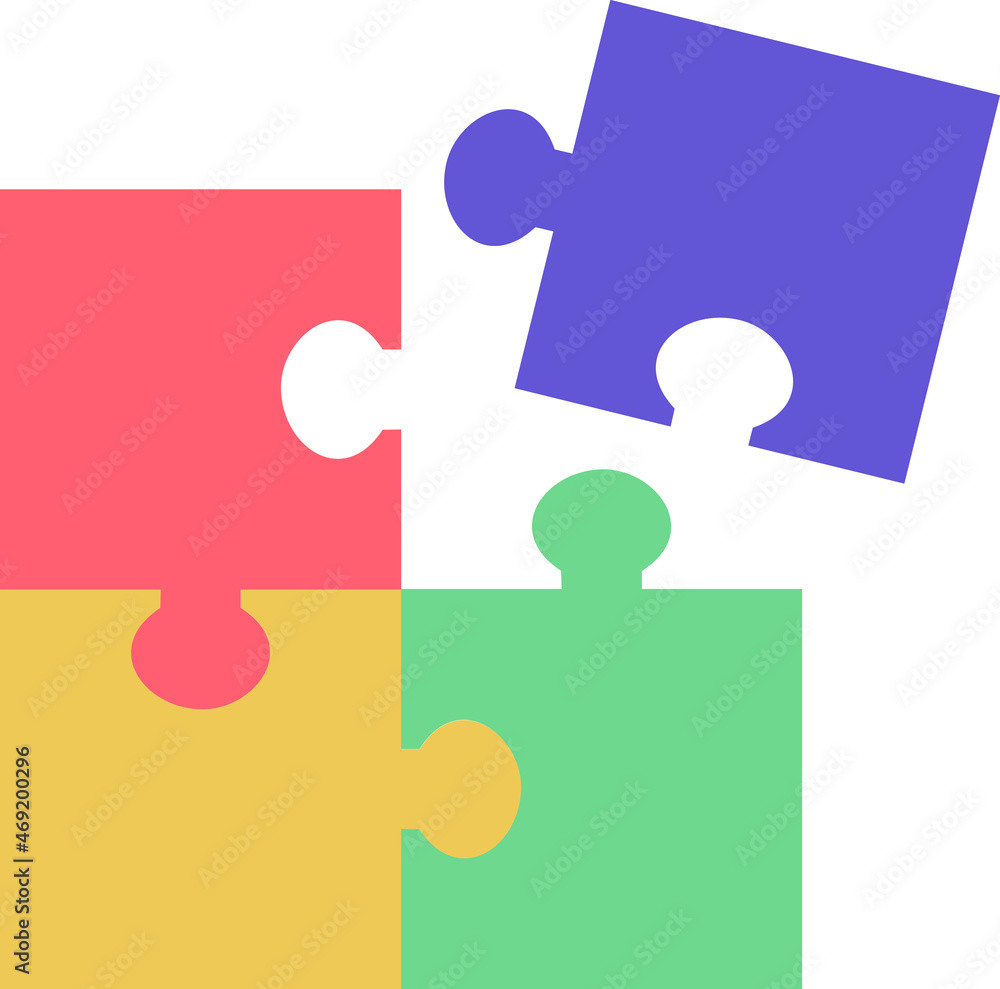 graphic illustration of puzzle, four pieces