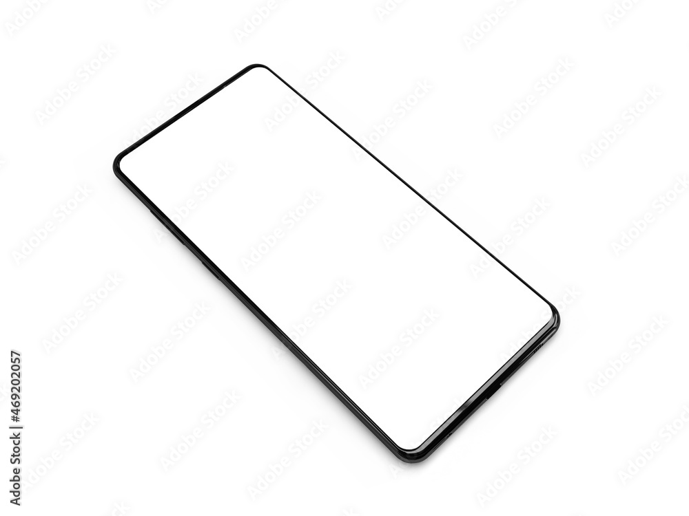 Generic Smartphone 3D Illustration Mockup Scene Generic Smartphone 3D Illustration Mockup Scene