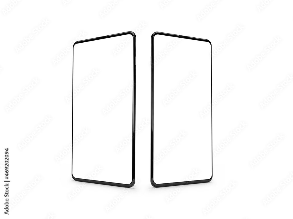 Generic Smartphone 3D Illustration Mockup Scene Generic Smartphone 3D Illustration Mockup Scene