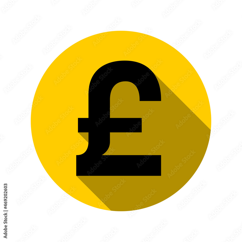 British Pound Sterling Currency Money Sign in a Circle Icon. Vector Image. British Pound Sterling Currency Money Sign in a Circle Icon. Vector Image.
