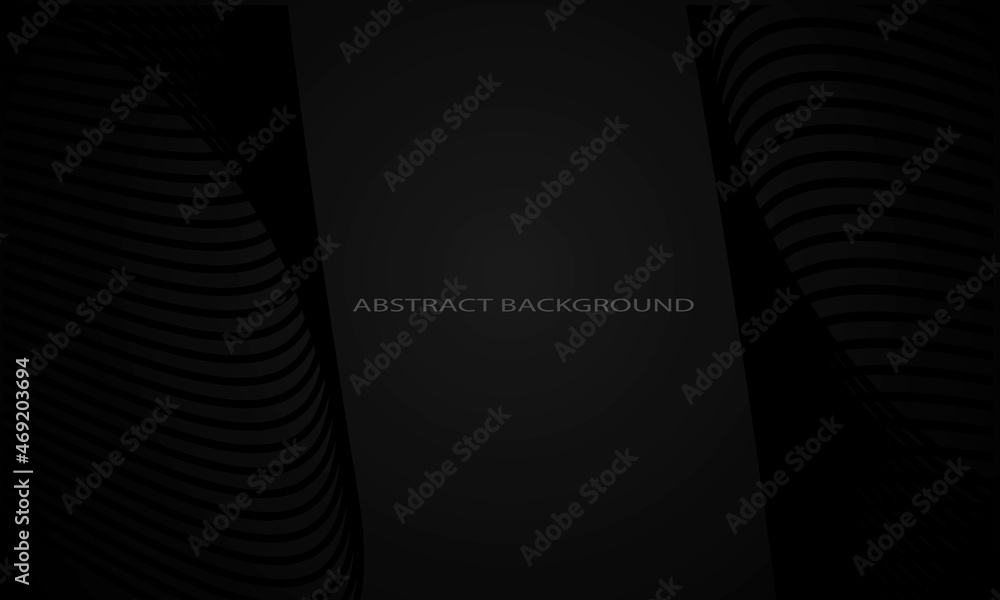 dark background with elegant dark abstract lines with text for banner, cover, poster, billboard