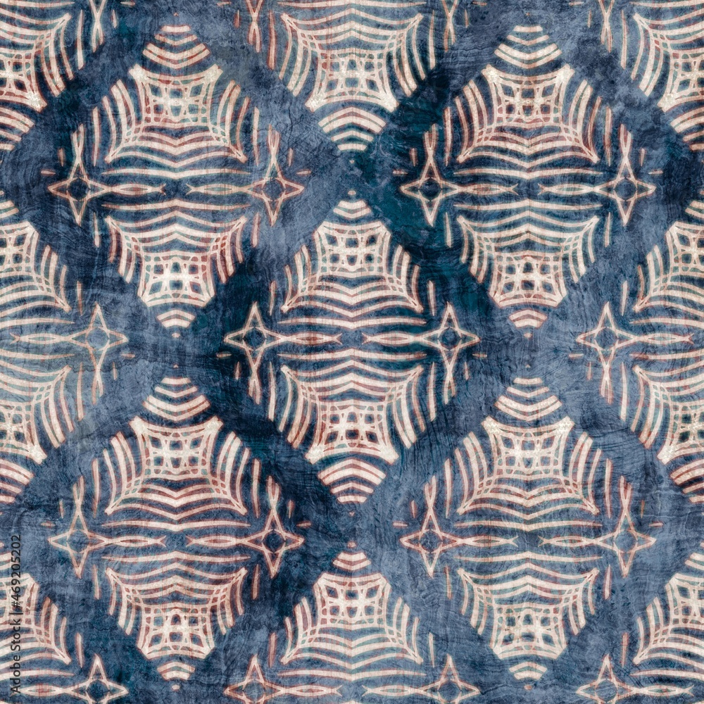 Seamless damask flourish motif Victorian-style surface pattern design for print. High-quality illustration. Luxurious fancy tapestry rug design for interior, wallpaper, or fabric. Navy blue and cream. Seamless damask flourish motif Victorian-style surface pattern design for print. High-quality illustration. Luxurious fancy tapestry rug design for interior, wallpaper, or fabric. Navy blue and cream.