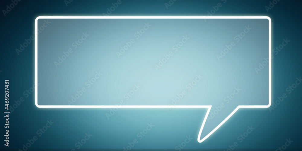 Blank cloud speech bubbles in blue background Blank cloud speech bubbles in blue background