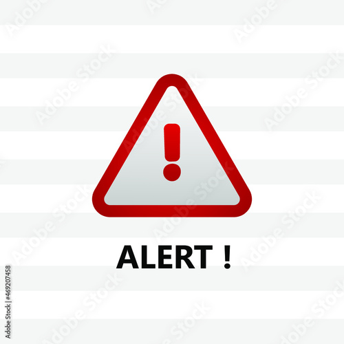 attention warning attacker alert sign with exclamation mark. beware alertness of internet danger symbol. Technology cyber security protection concept. vector illustration.