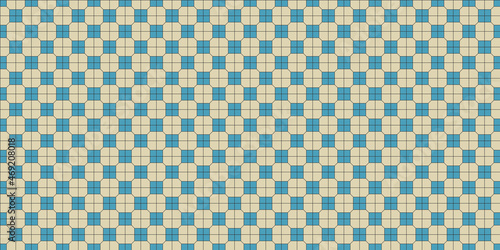 Vector seamless Hong Kong traditional vintage beige, blue pattern floor textured banner background