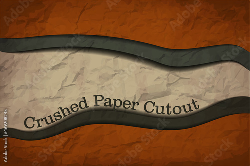 Crushed Paper Cut out Background vintage style old  aged ancient look with texture