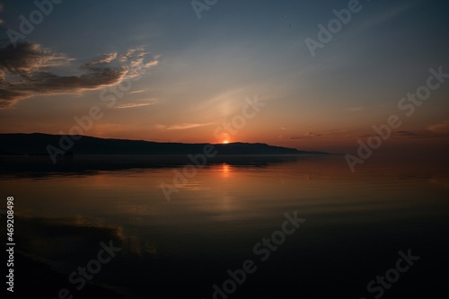 Sunrise over lake Baikal  Russia