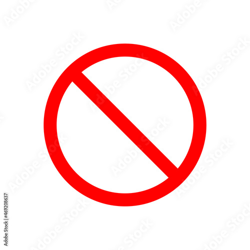 forbidden icon on white background