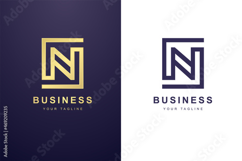 Initial Letter N Logo For Business or Media Company.