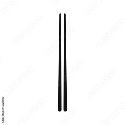 chopsticks icon on white background