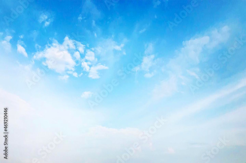 Blue sky with clouds background  Beautiful daylight natural sky composition.