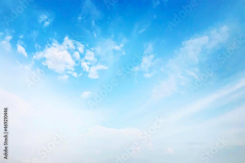 Blue sky with clouds background, Beautiful daylight natural sky composition.