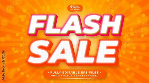 flash sale text effect editable eps cc. words and fonts can be changed