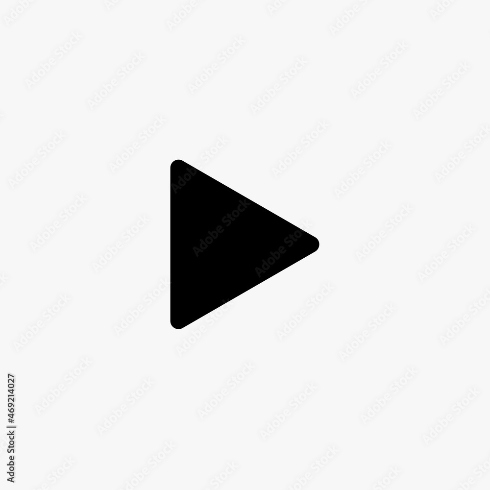 play icon. play vector icon on white background play icon. play vector icon on white background
