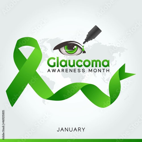 Glaucoma Awareness Month Vector Illustration. Suitable for greeting card poster and banner	
