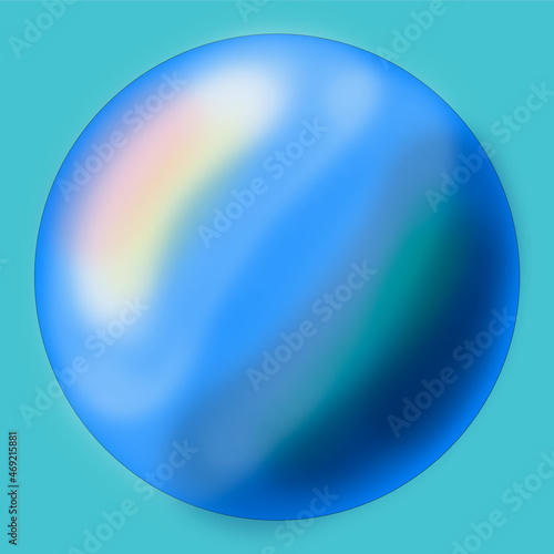 Canica 3D esferica con sensación de reflejo con muchos colores y sombras