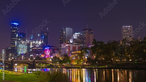 Melbourne City Time Lapse Sunset Evening Daytime 
