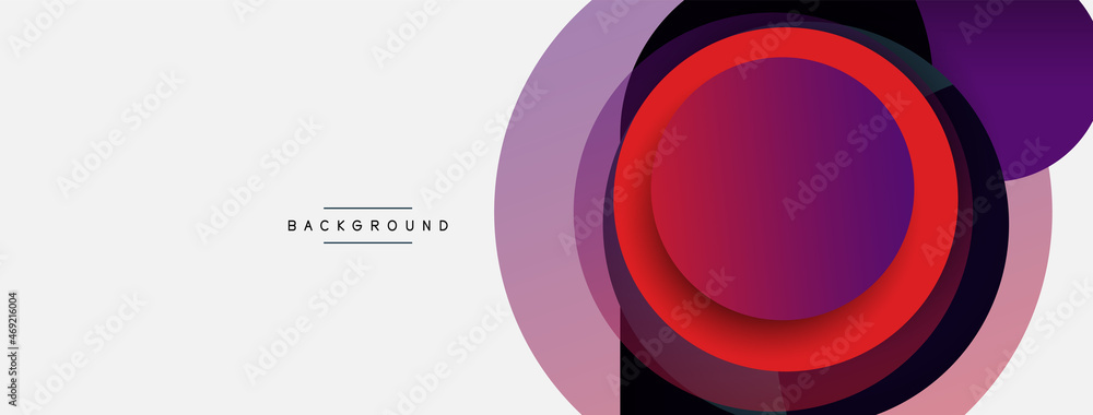Vector round shapes circles minimal geometric background. Vector illustration for wallpaper banner background or landing page Vector round shapes circles minimal geometric background. Vector illustration for wallpaper banner background or landing page