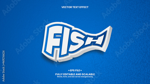 Fish 3d text effect
