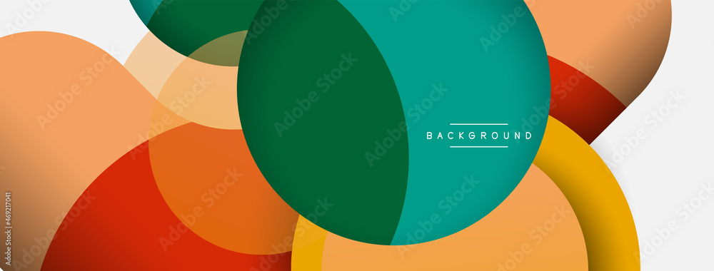 Creative geometric wallpaper. Minimal abstract background. Circles composition vector illustration for wallpaper banner background or landing page Creative geometric wallpaper. Minimal abstract background. Circles composition vector illustration for wallpaper banner background or landing page