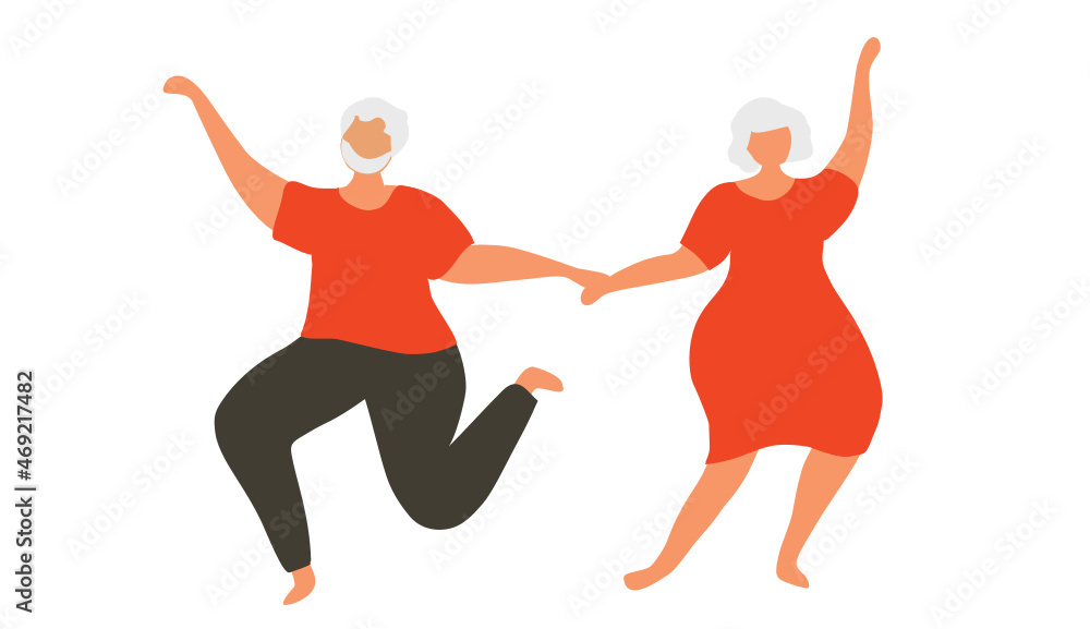 Happy senior couple hugging on beach vector illustration. Happy retirement and healthy lifestyle concept Happy senior couple hugging on beach vector illustration. Happy retirement and healthy lifestyle concept