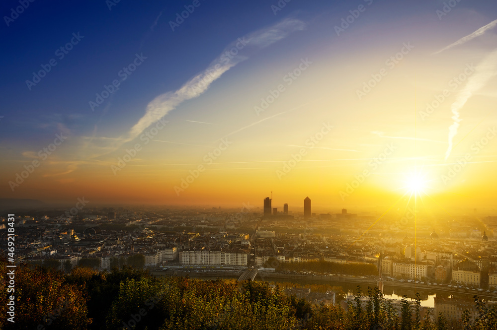 A new day begin at Lyon city, France