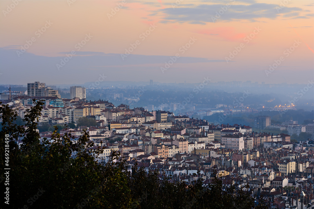 Morning lights and colors at Croix-Rousse, Lyon, France, Europe