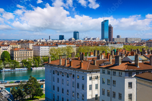 Buildings and rooftop of Lyon city