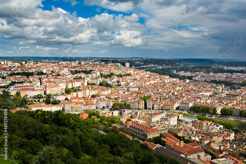 View of Croix Rousse Hill at Lyon city photo