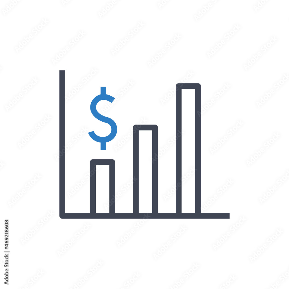 Business profit chart icon Business profit chart icon