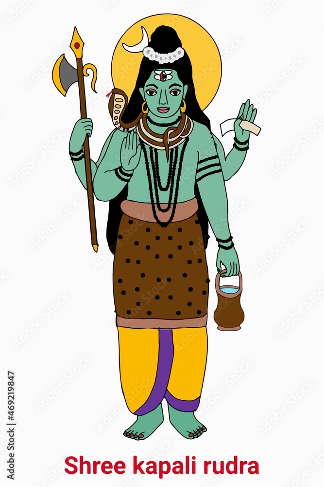 A beautiful illustrations of indian gods and goddeses Stock ...